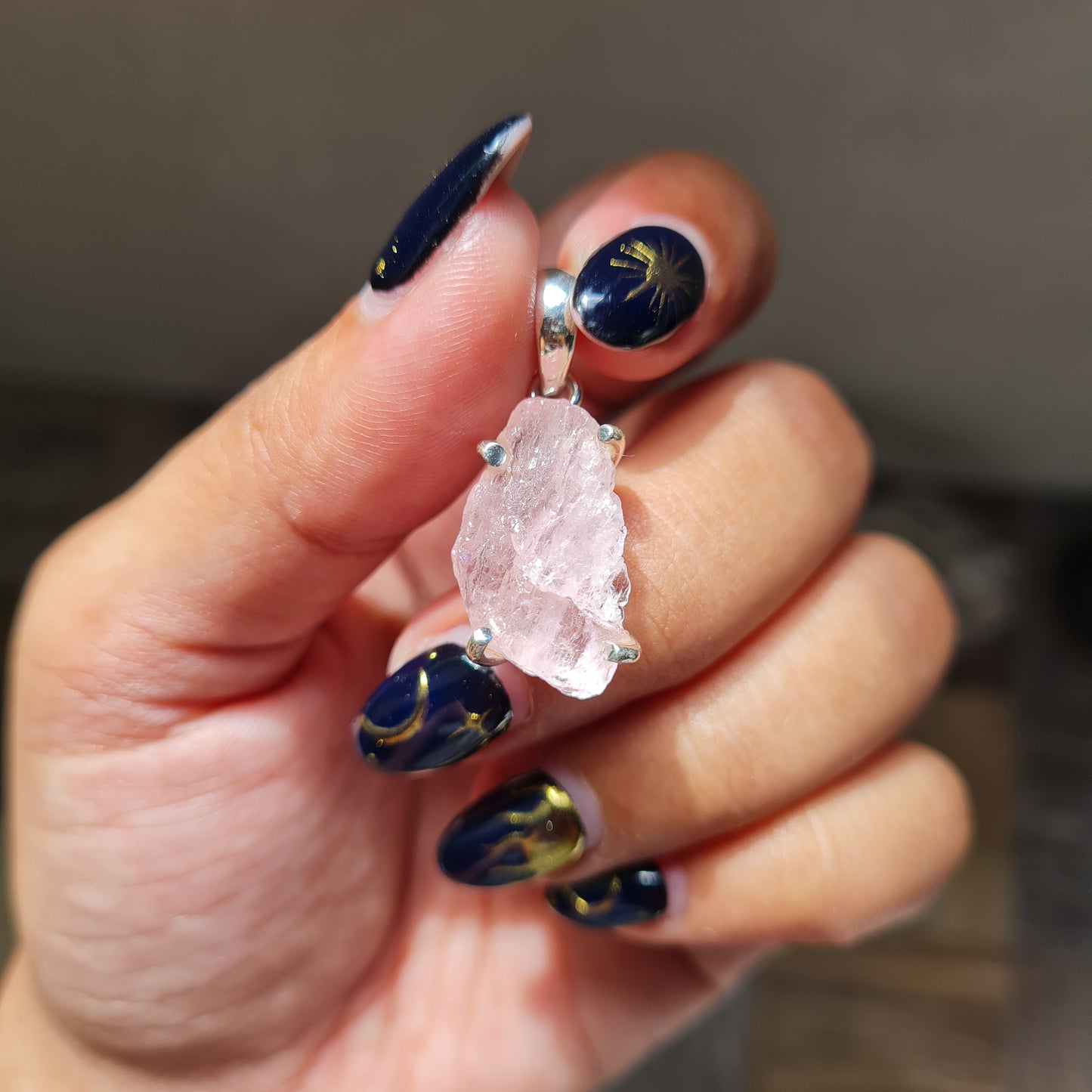 Raw Morganite Necklace