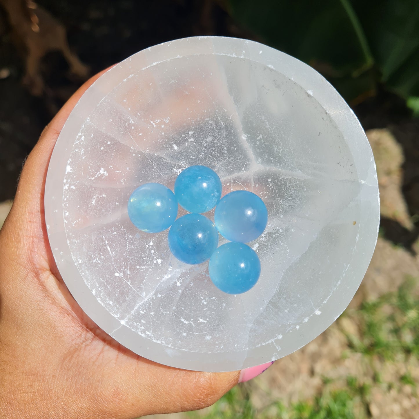 Mini Aquamarine Gemstone Sphere