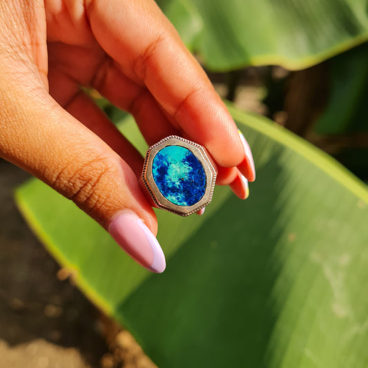 Shattuckite Ring Size 8