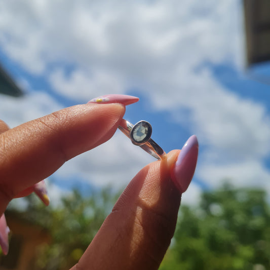 Dainty Moldavite Ring - Size 6
