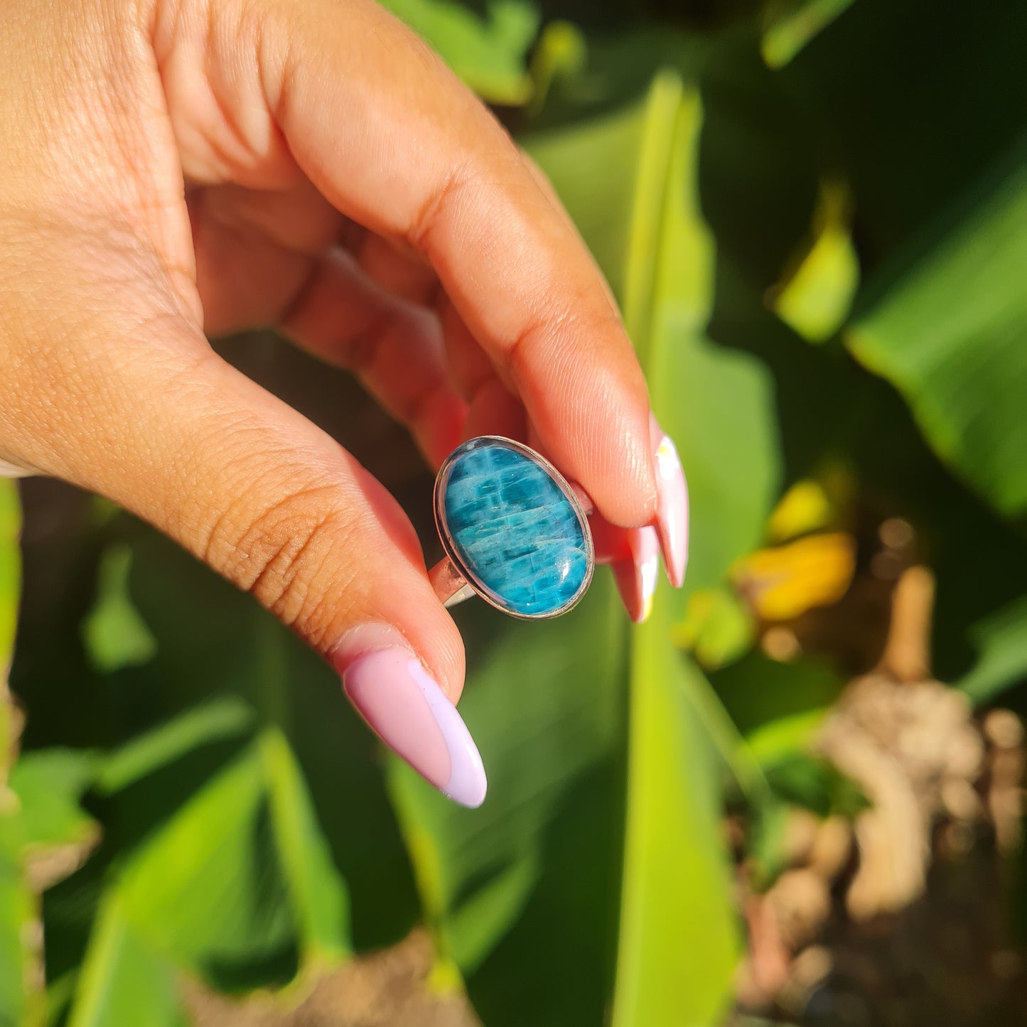 Blue Apatite Ring - Size 8