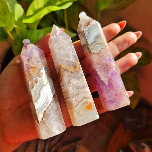 Amethyst with Mexican Lace Agate