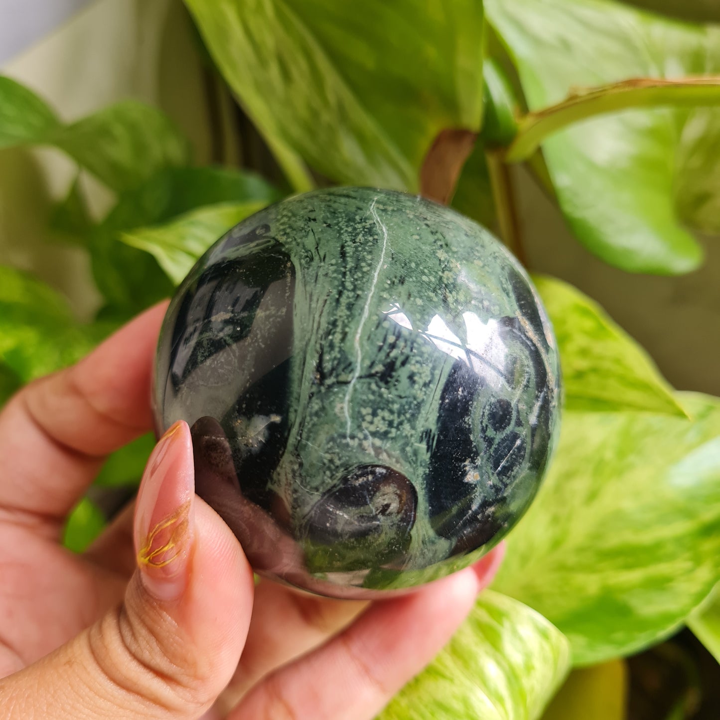 Kambaba Jasper Gemstone Sphere