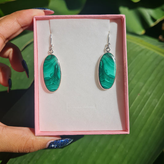 Malachite Earring