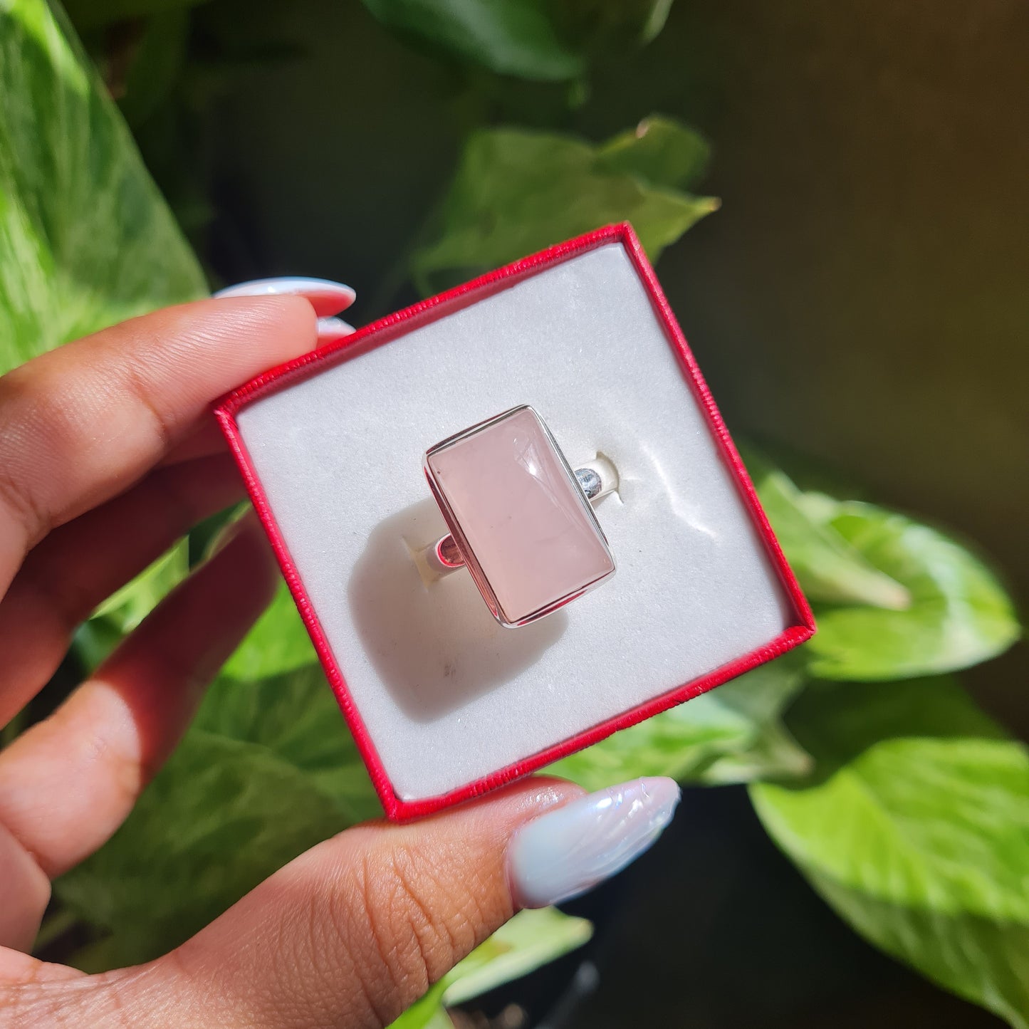 Rose Quartz Ring - Size 11