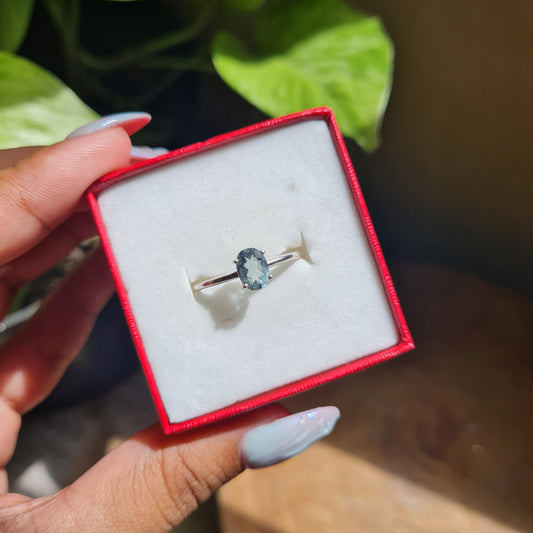 Teal Fluorite Ring - Size 11