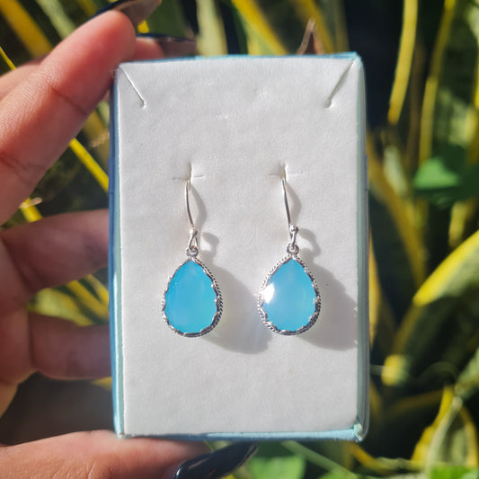 Blue Chalcedony Earrings