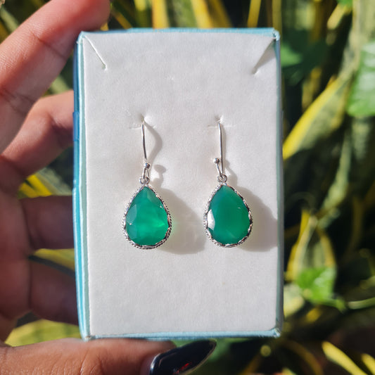 Green Onyx Earrings