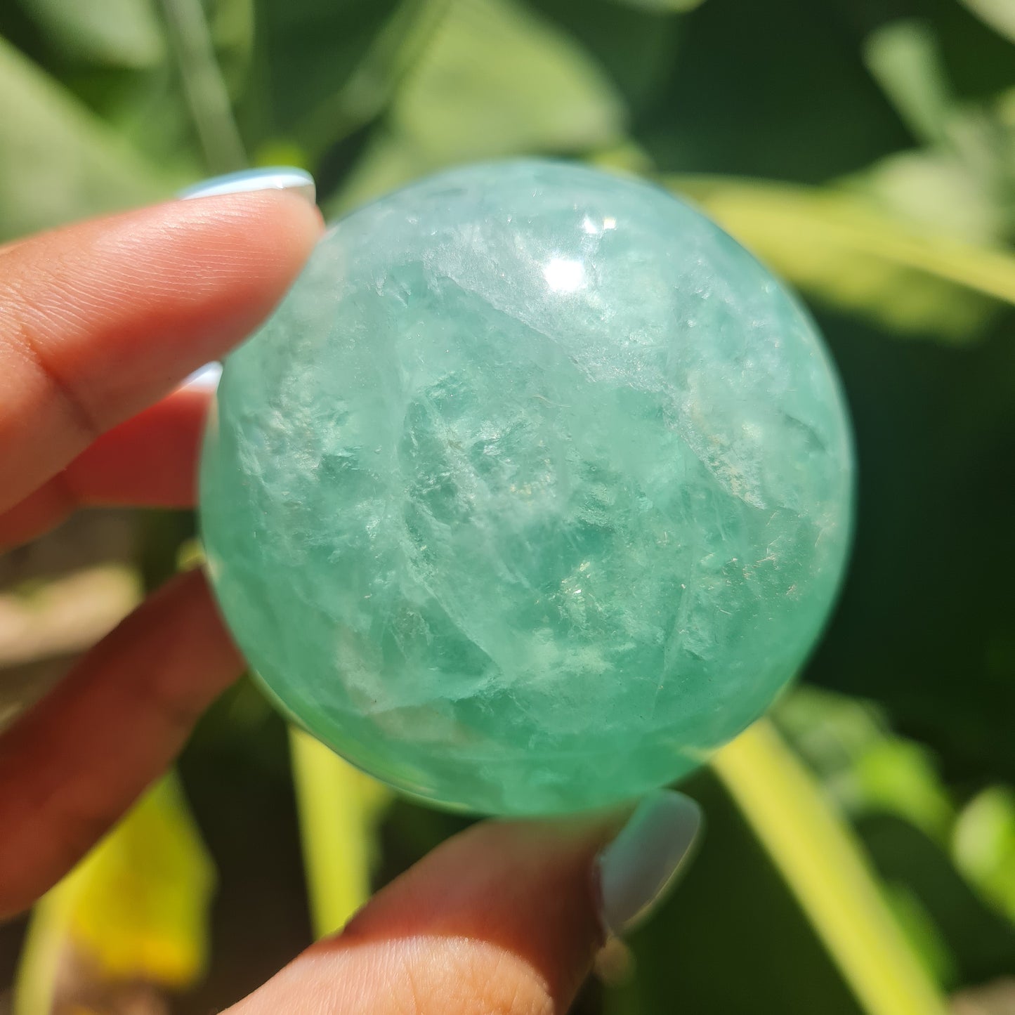 Green Fluorite Gemstone Sphere