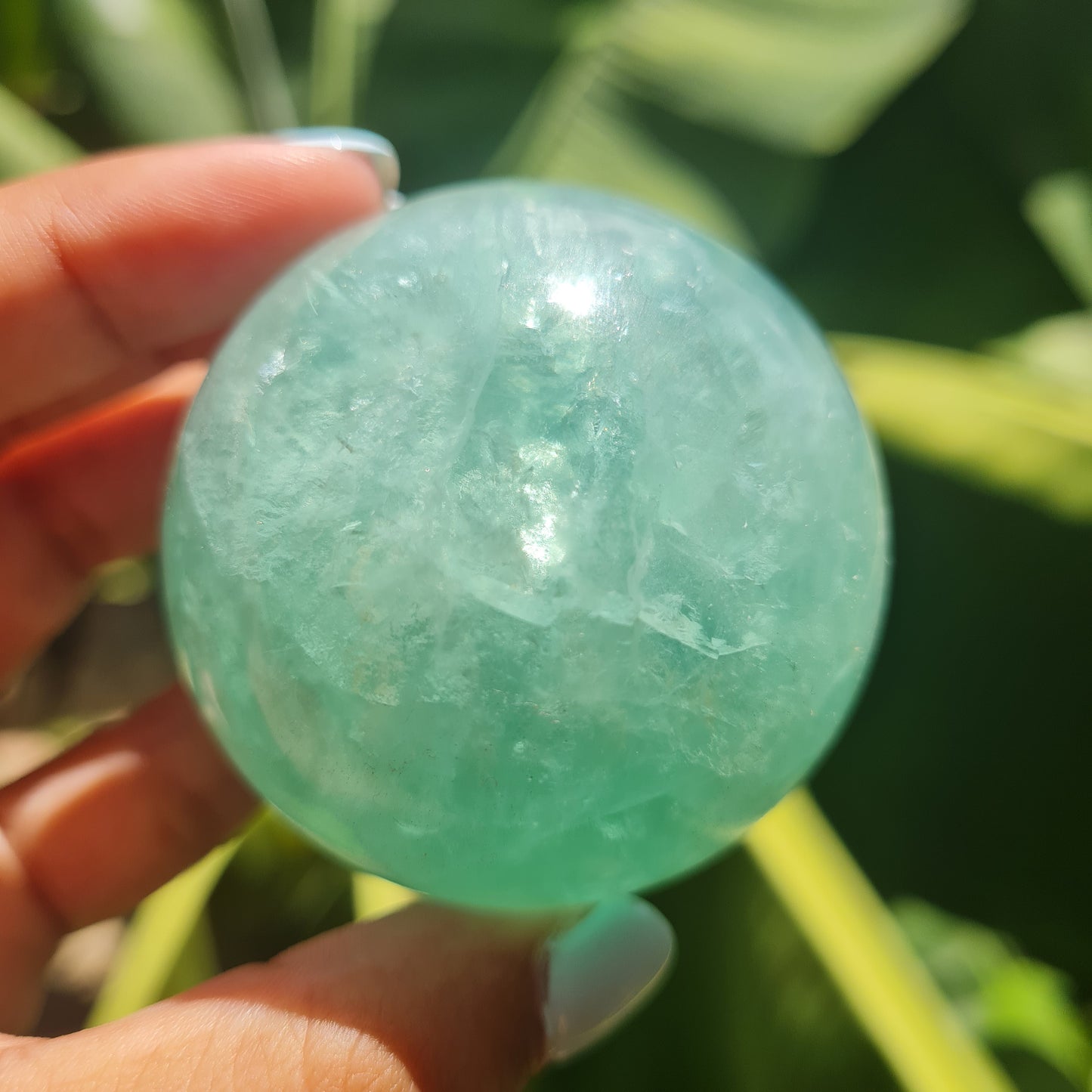 Green Fluorite Gemstone Sphere