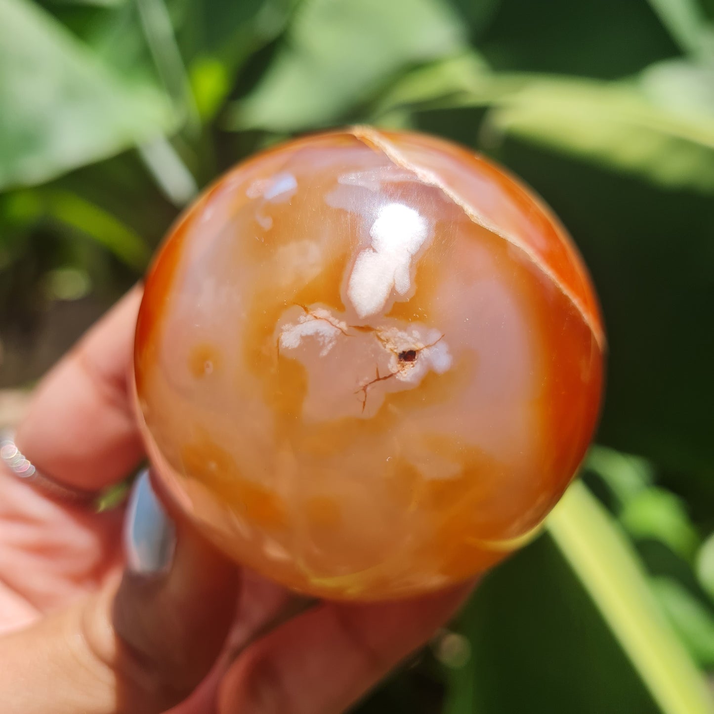 Carnelian Gemstone Sphere