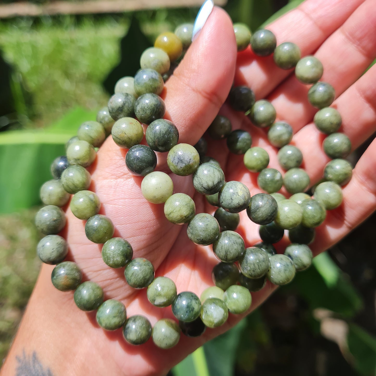 Green Jade Gemstone Bracelet