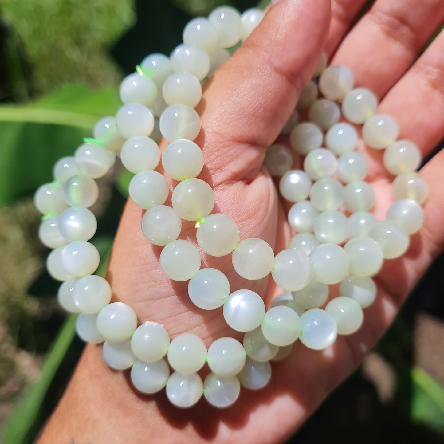 Green Moonstone (Garnierite) Gemstone Bracelet