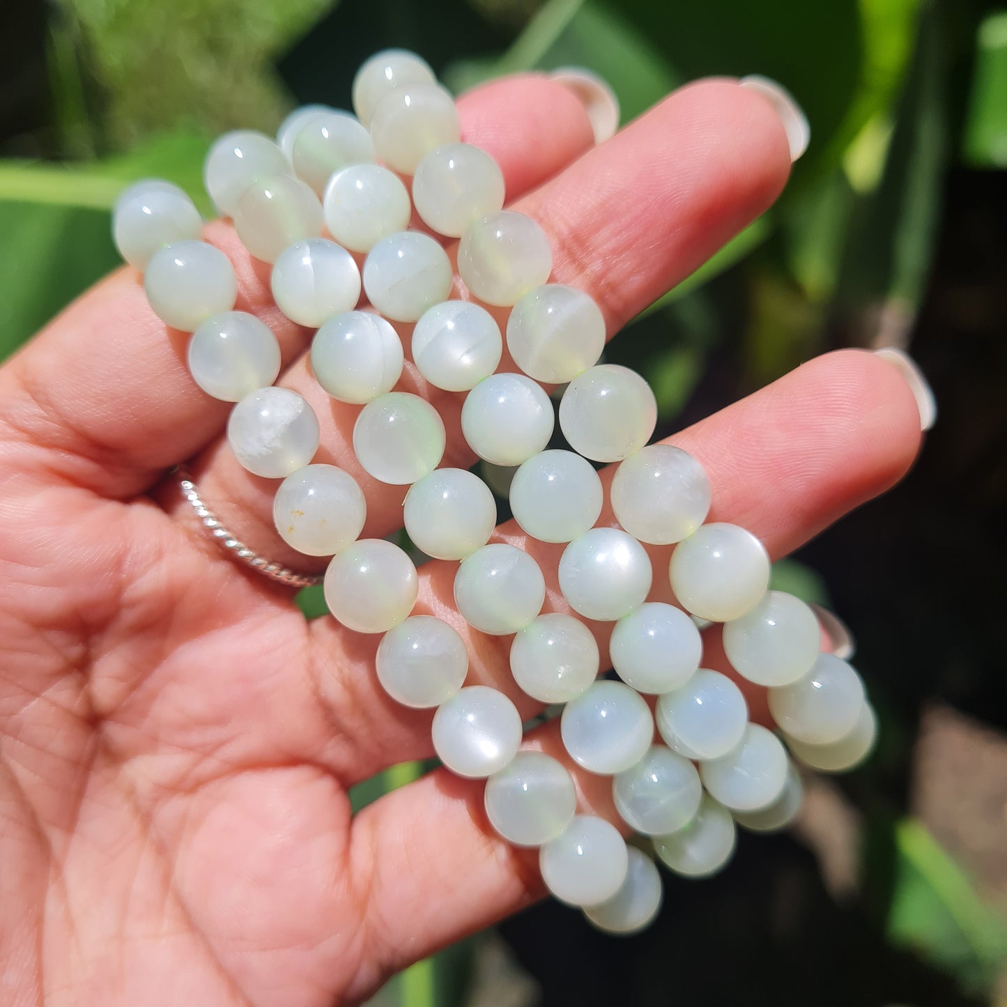 Green Moonstone (Garnierite) Gemstone Bracelet