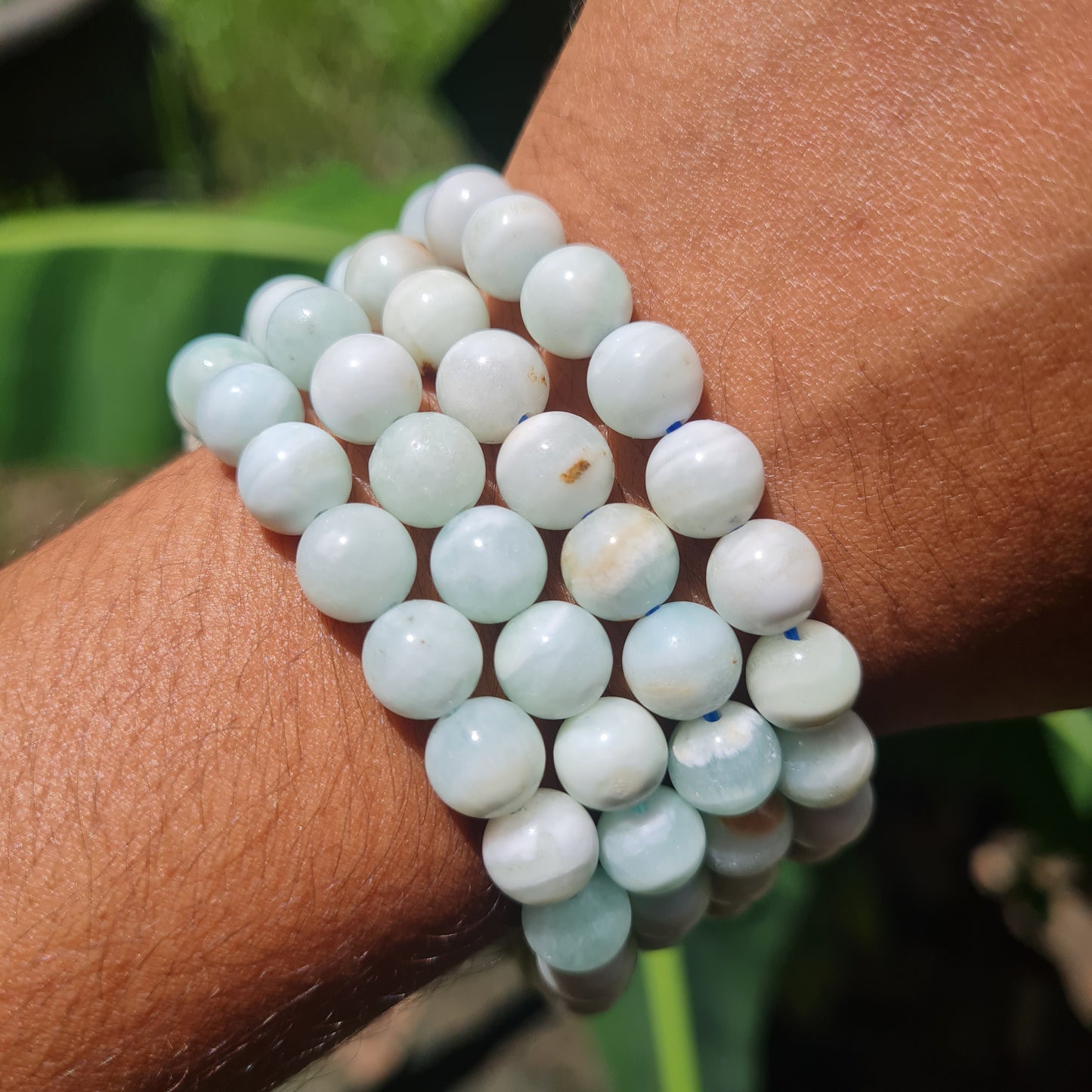 Blue Aragonite Gemstone Bracelet