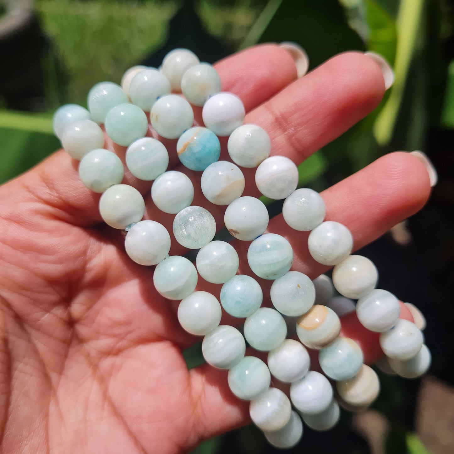 Blue Aragonite Gemstone Bracelet