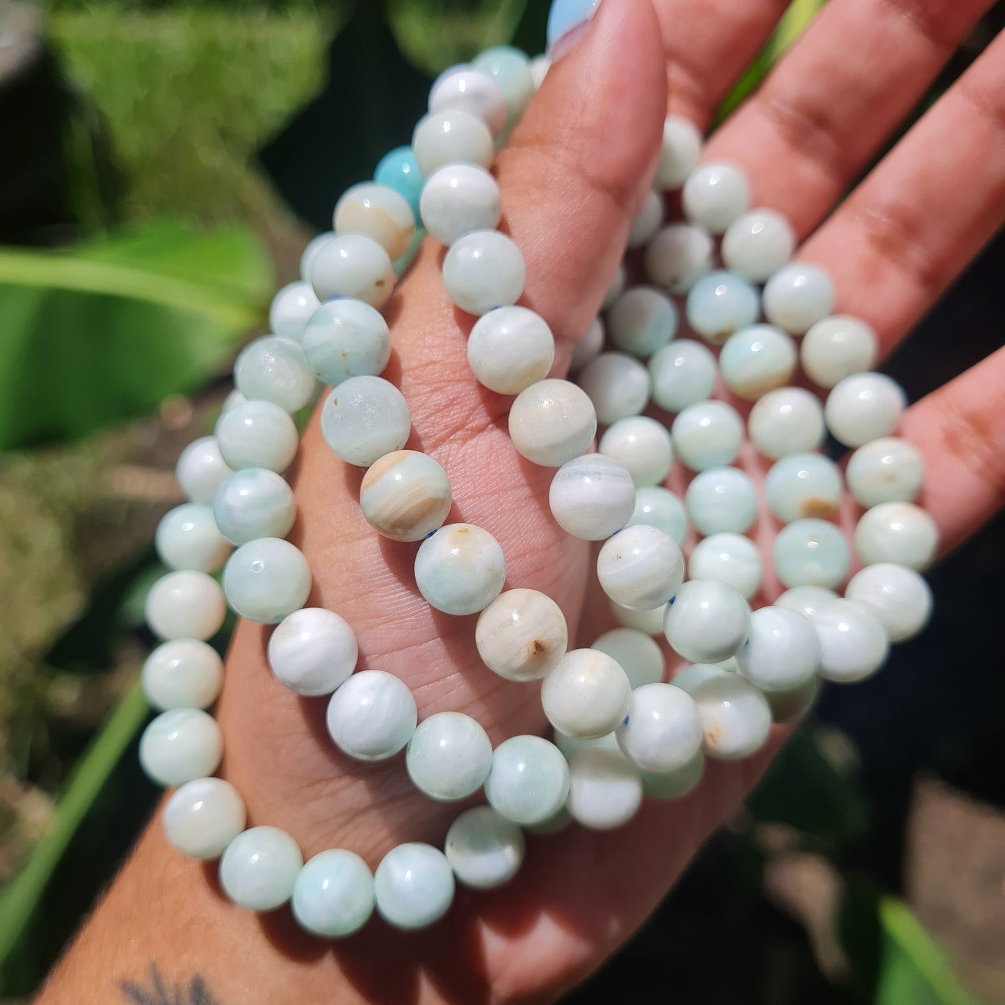 Blue Aragonite Gemstone Bracelet