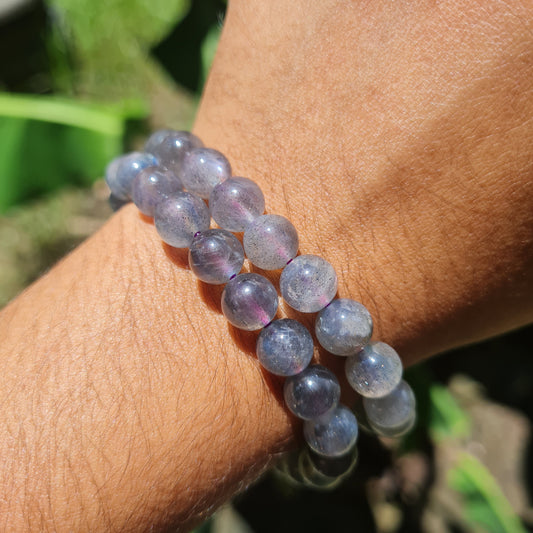 Purple Labradorite Gemstone Bracelet