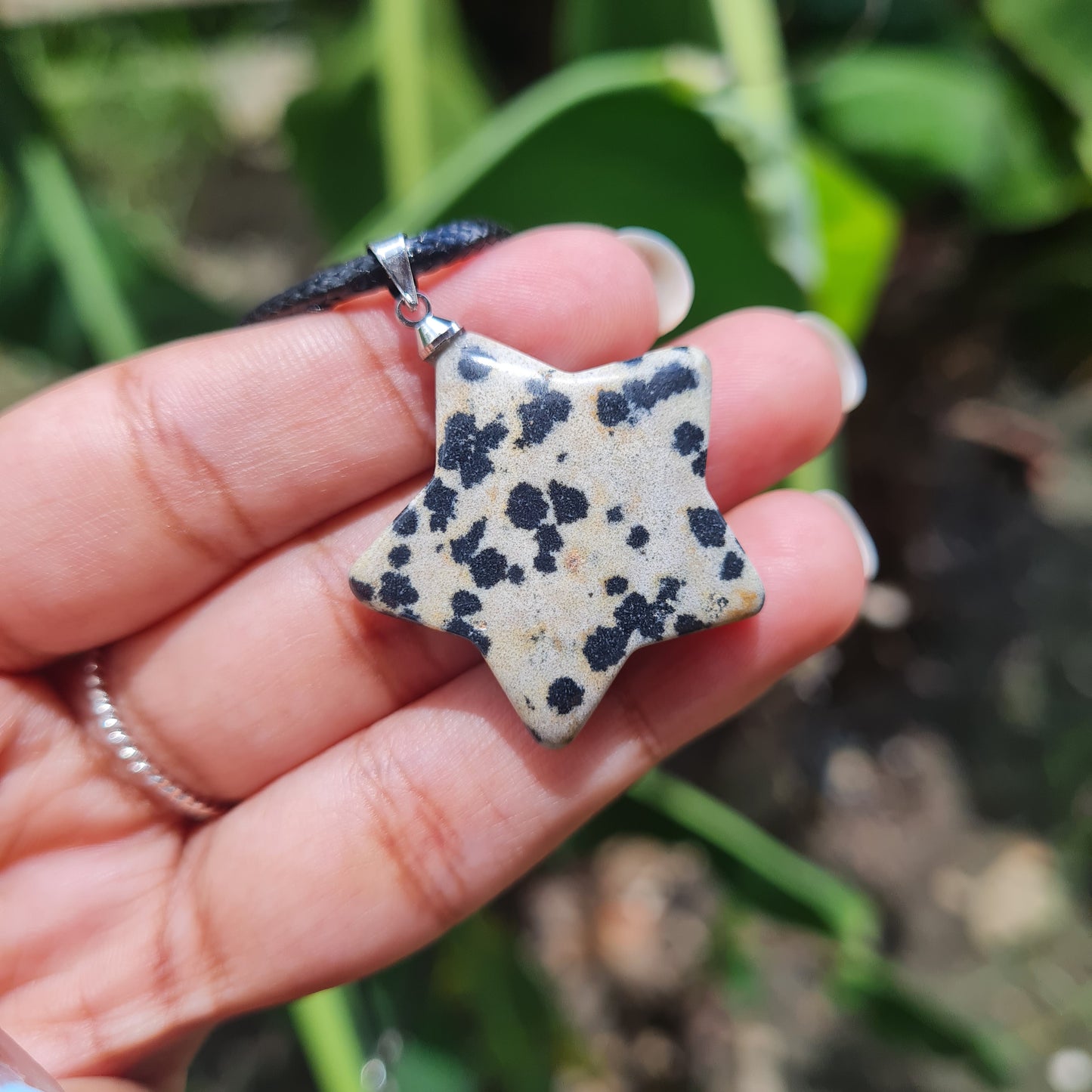 Dalmatian Jasper Star Necklace