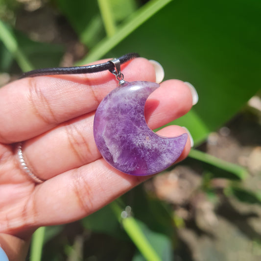 Amethyst Moon Pendant