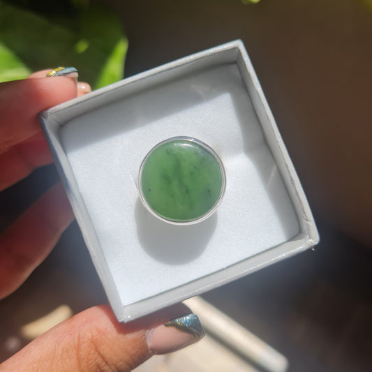 Nephrite-Jade Ring - Size 8