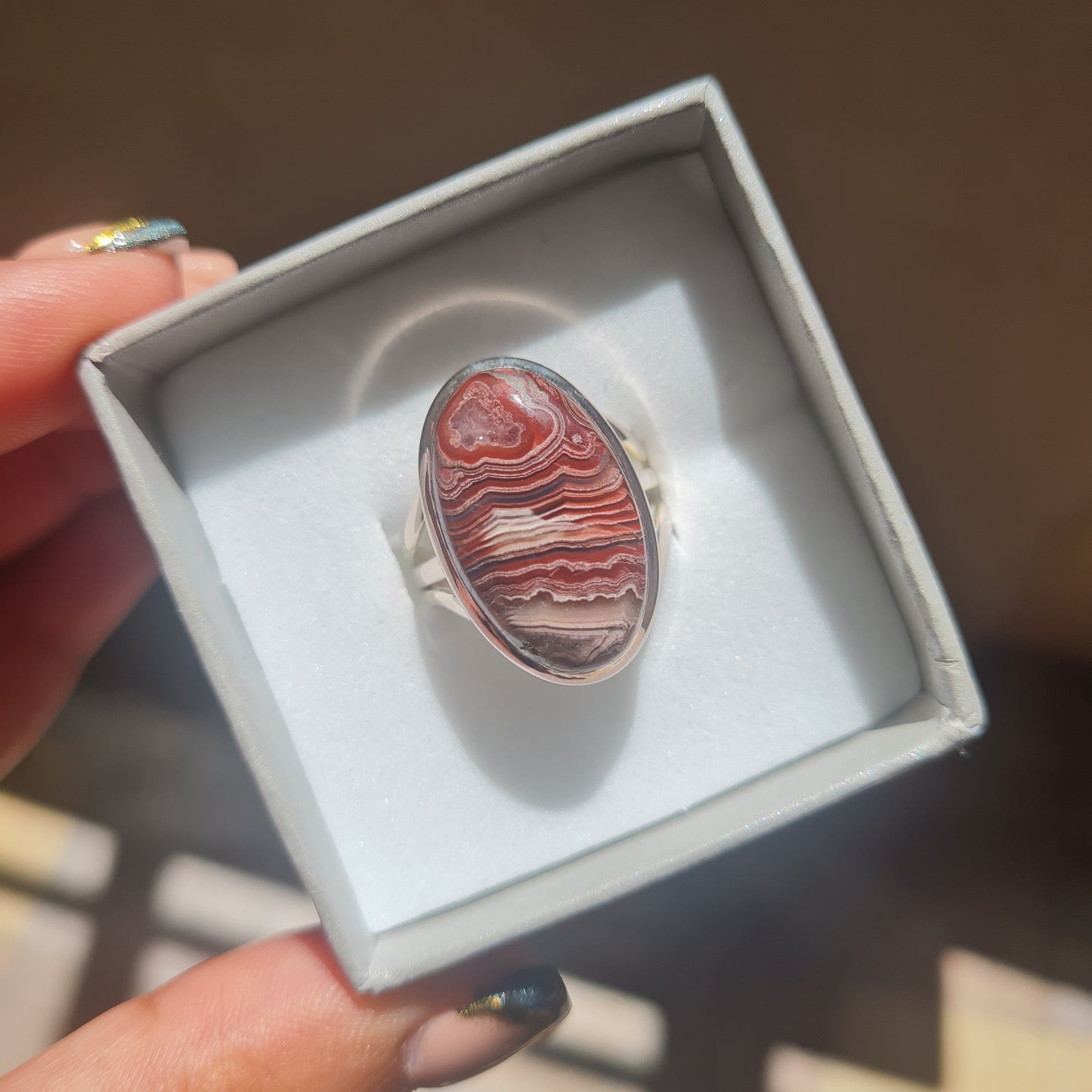 Laguna Lace Agate Ring - Size 7.5