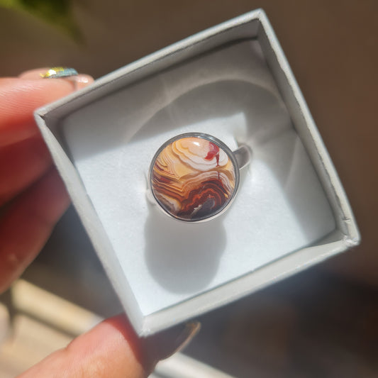 Laguna Lace Agate Ring - Size 11