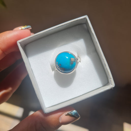 Persian Turquoise Gemstone Ring - Size 6