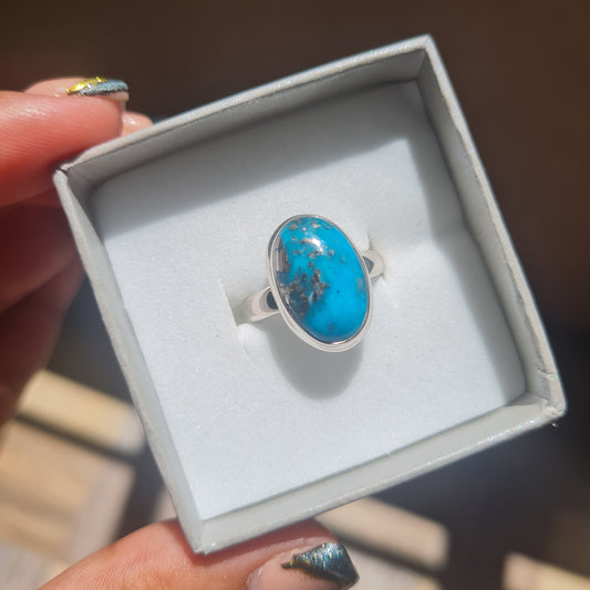 Persian Turquoise Gemstone Ring - Size 6