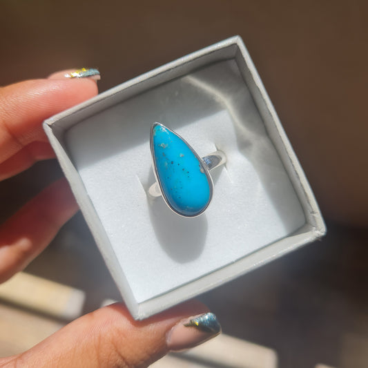 Persian Turquoise Gemstone Ring - Size 8