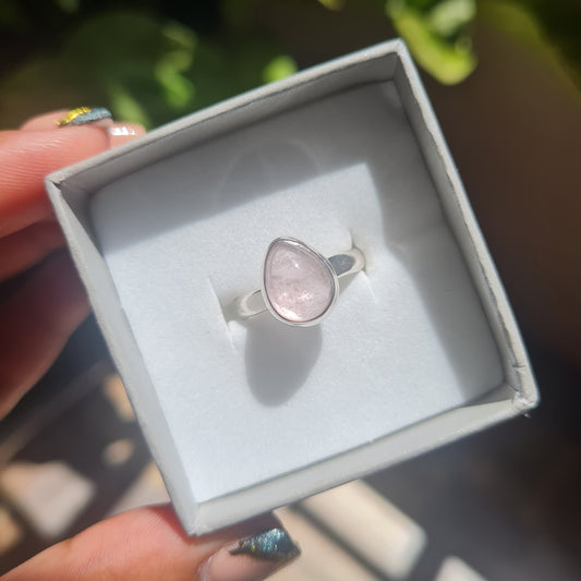 Morganite Gemstone Ring - Size 5.5