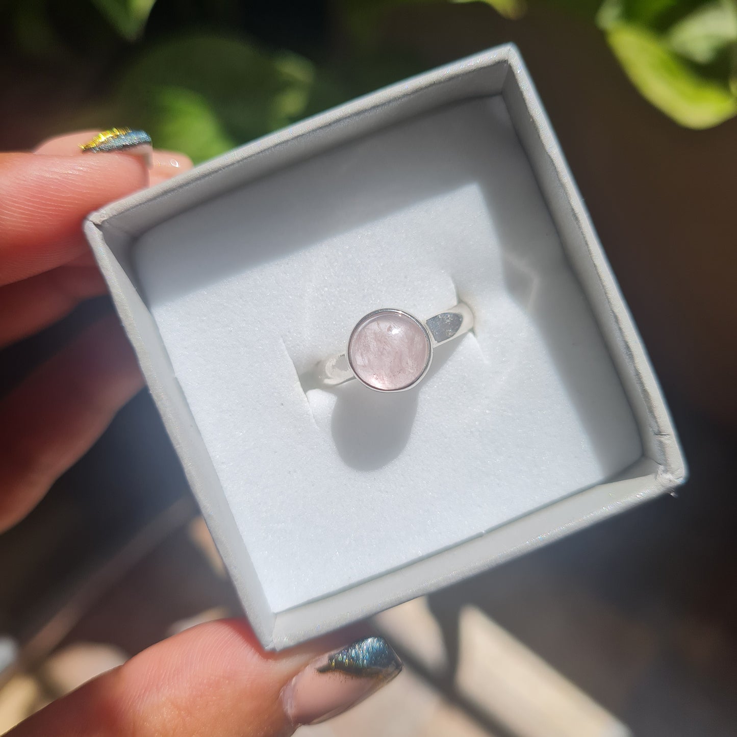 Morganite Gemstone Ring - Size 6