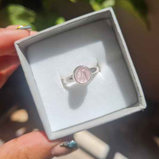 Morganite Gemstone Ring - Size 7