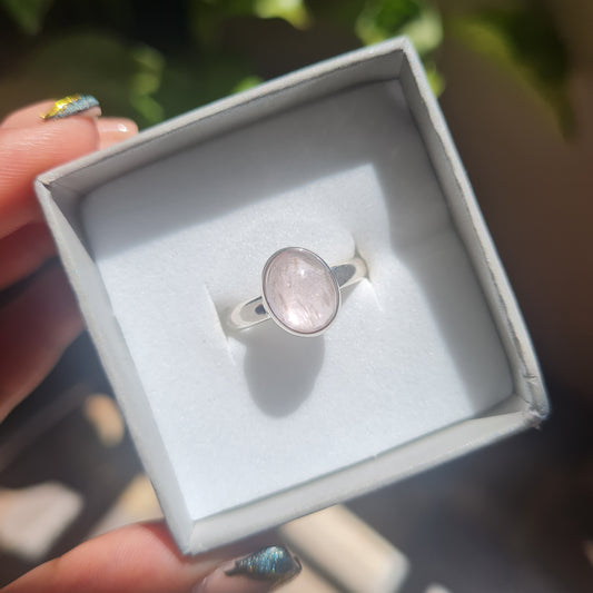 Morganite Gemstone Ring - Size 7