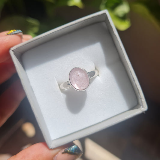 Morganite Gemstone Ring - Size 8