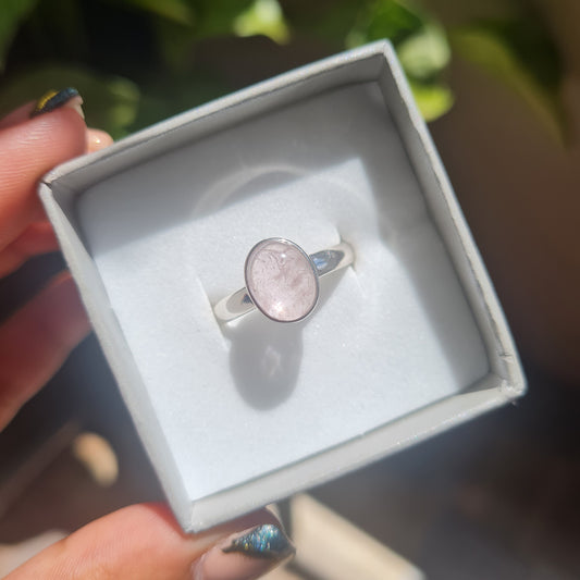 Morganite Gemstone Ring - Size 9