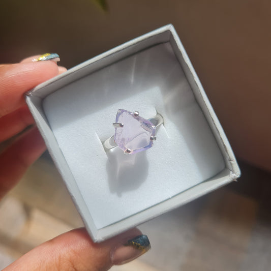 Lavender Quartz Ring - Size 8