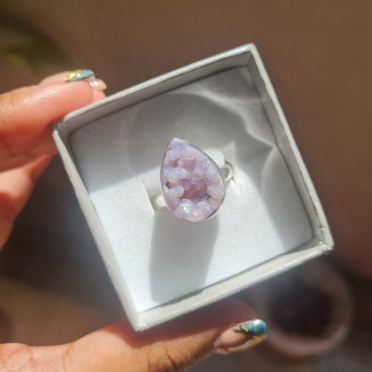 Grape Agate Cluster Ring - Size 7