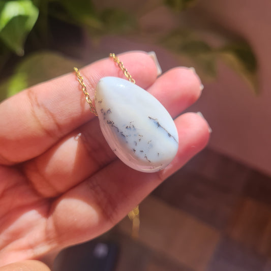 Dendritic Opal Nugget Necklace