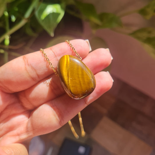 Tiger's Eye Nugget Necklace