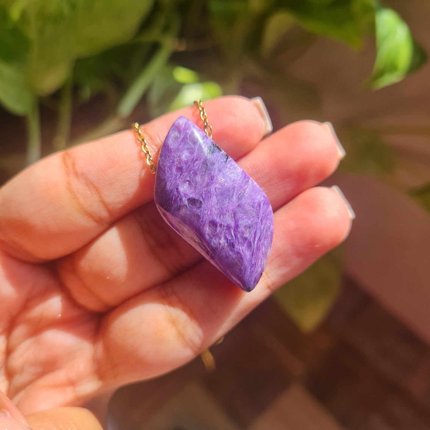 Charoite Nugget Necklace