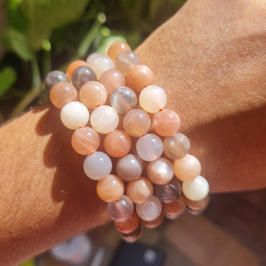 Mixed Moonstone Gemstone Bracelet