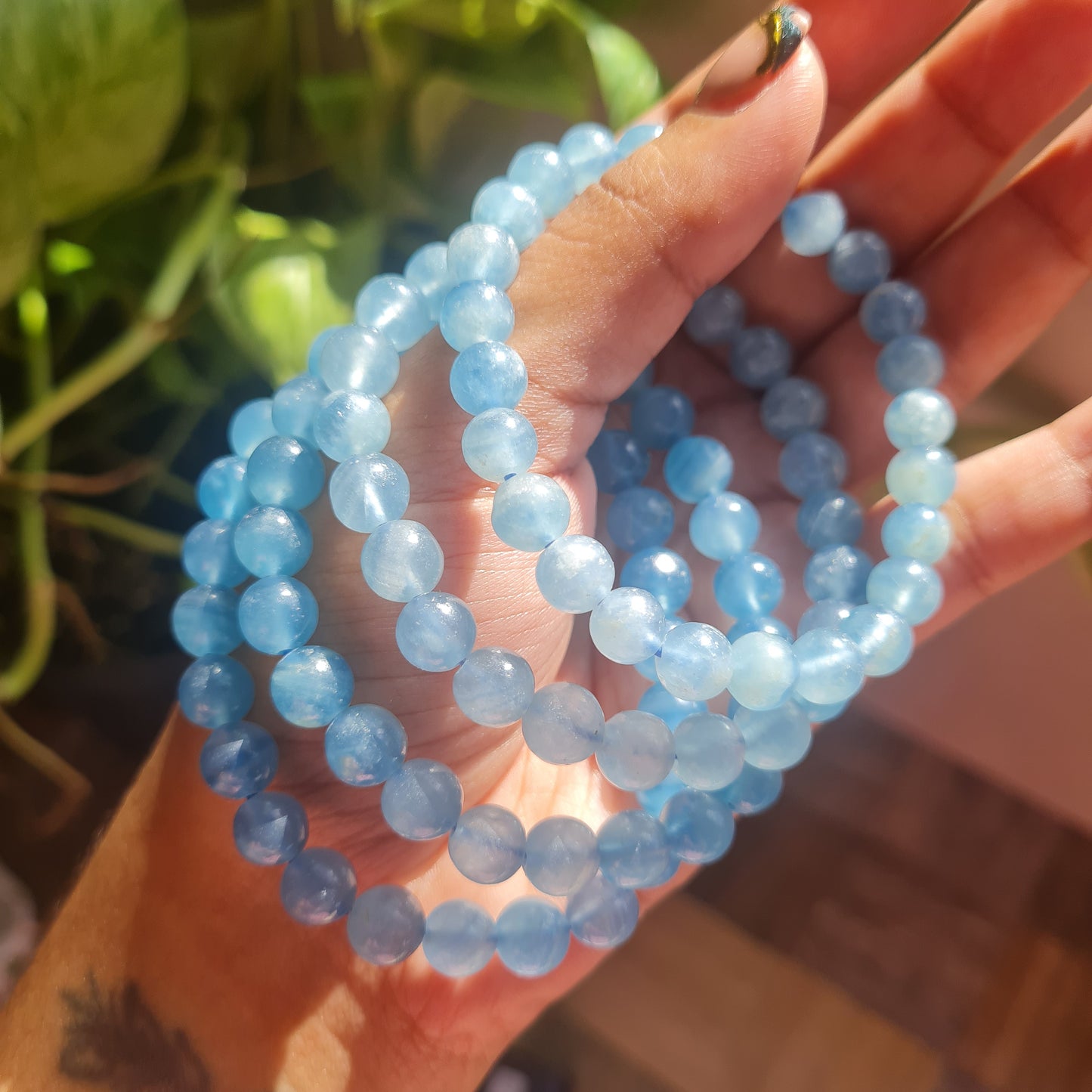 Blue Calcite Gemstone Bracelet