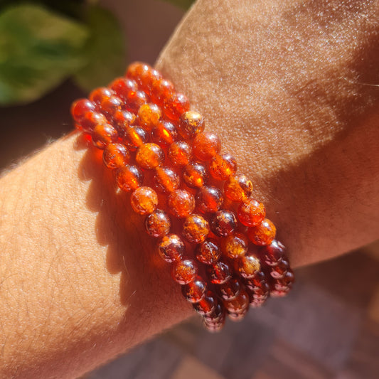 Hessonite Garnet Gemstone Bracelet