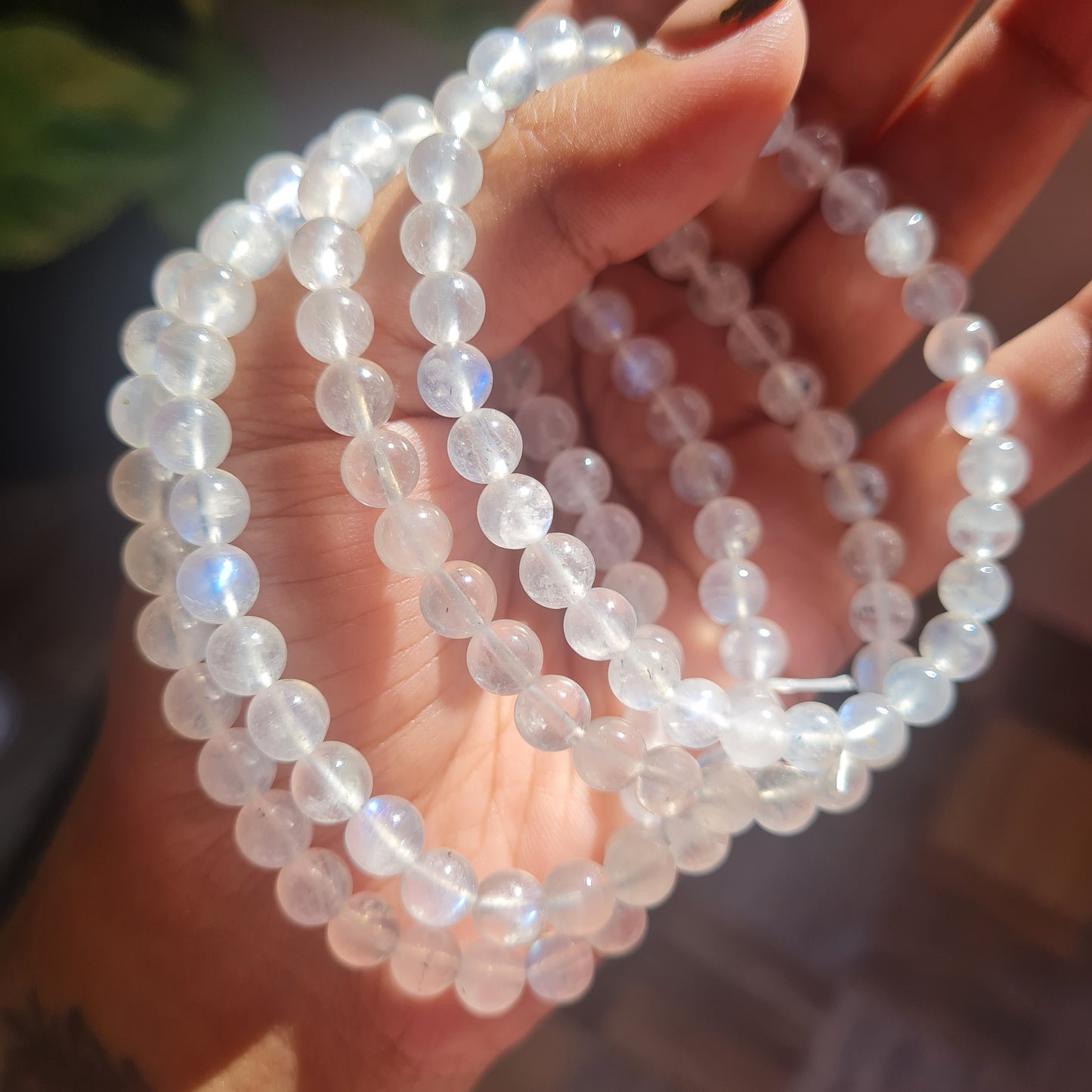 Rainbow Moonstone Gemstone Bracelet