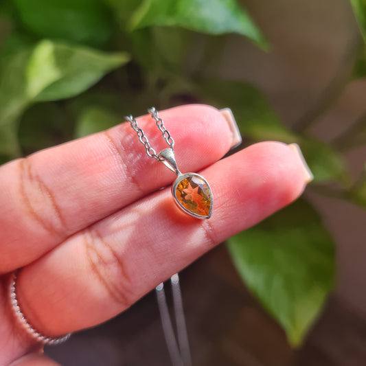 Dainty Citrine Pendant