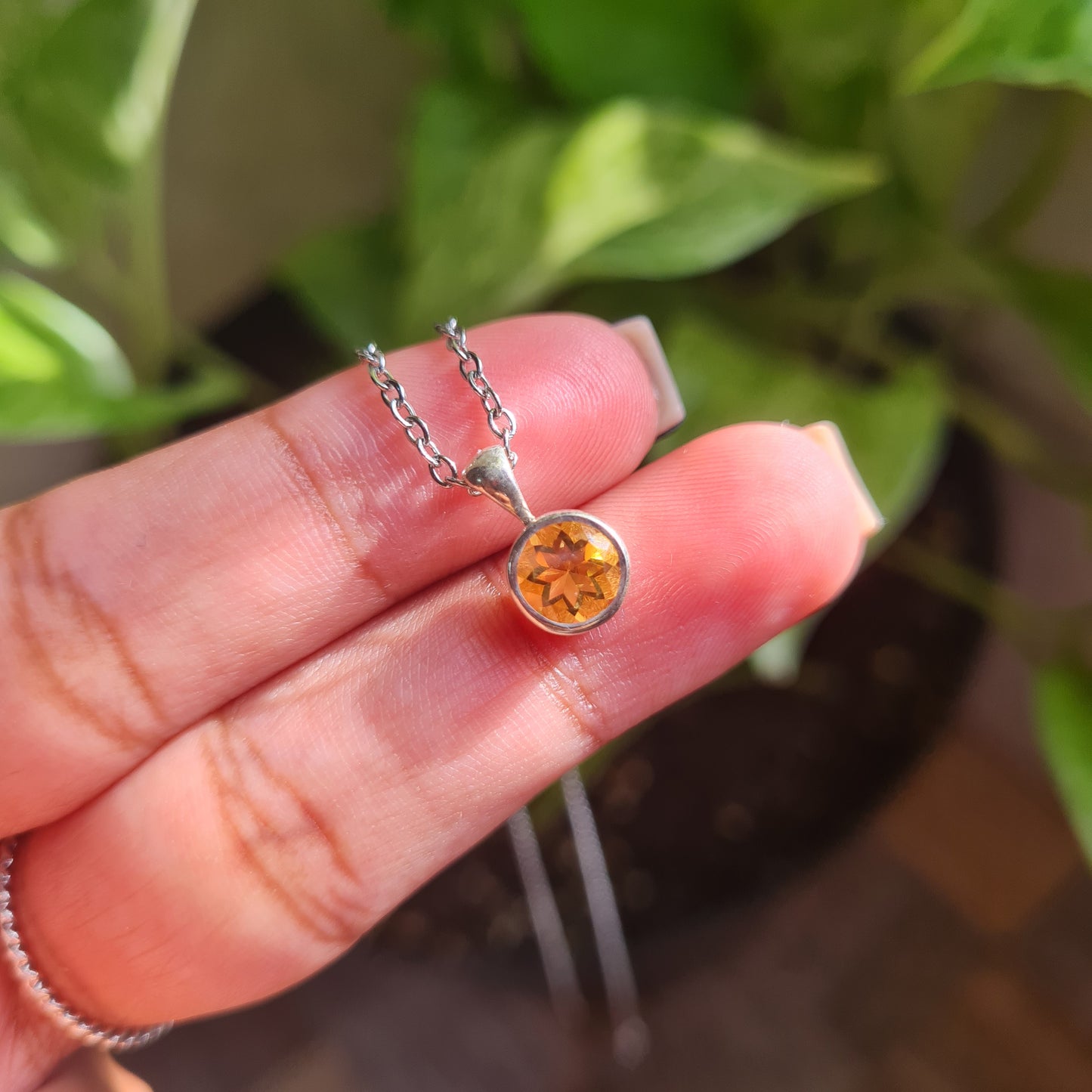 Dainty Citrine Pendant