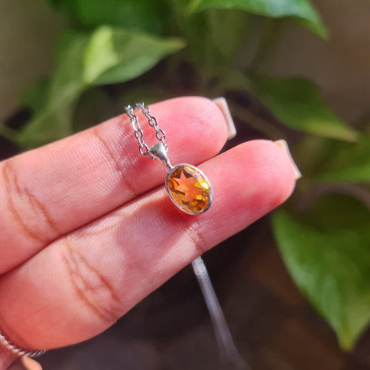 Dainty Citrine Pendant