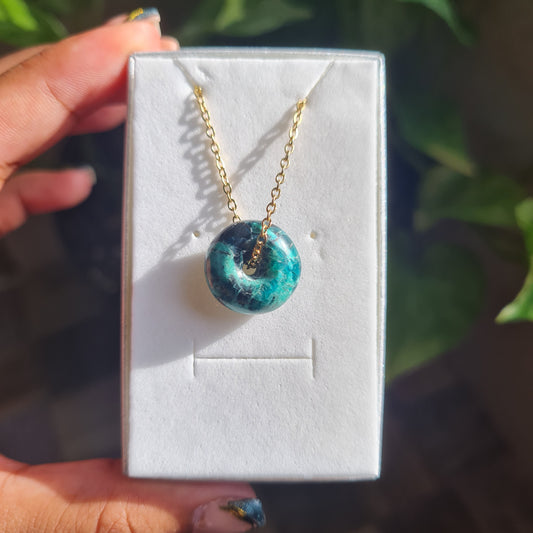 High Quality Turquoise Donut Necklace