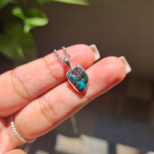 Raw Dainty Shattuckite Pendant